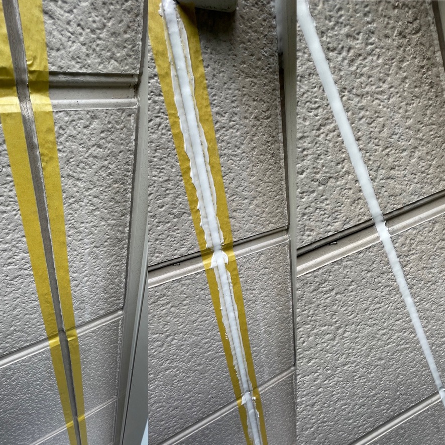 外壁のコーキング補修