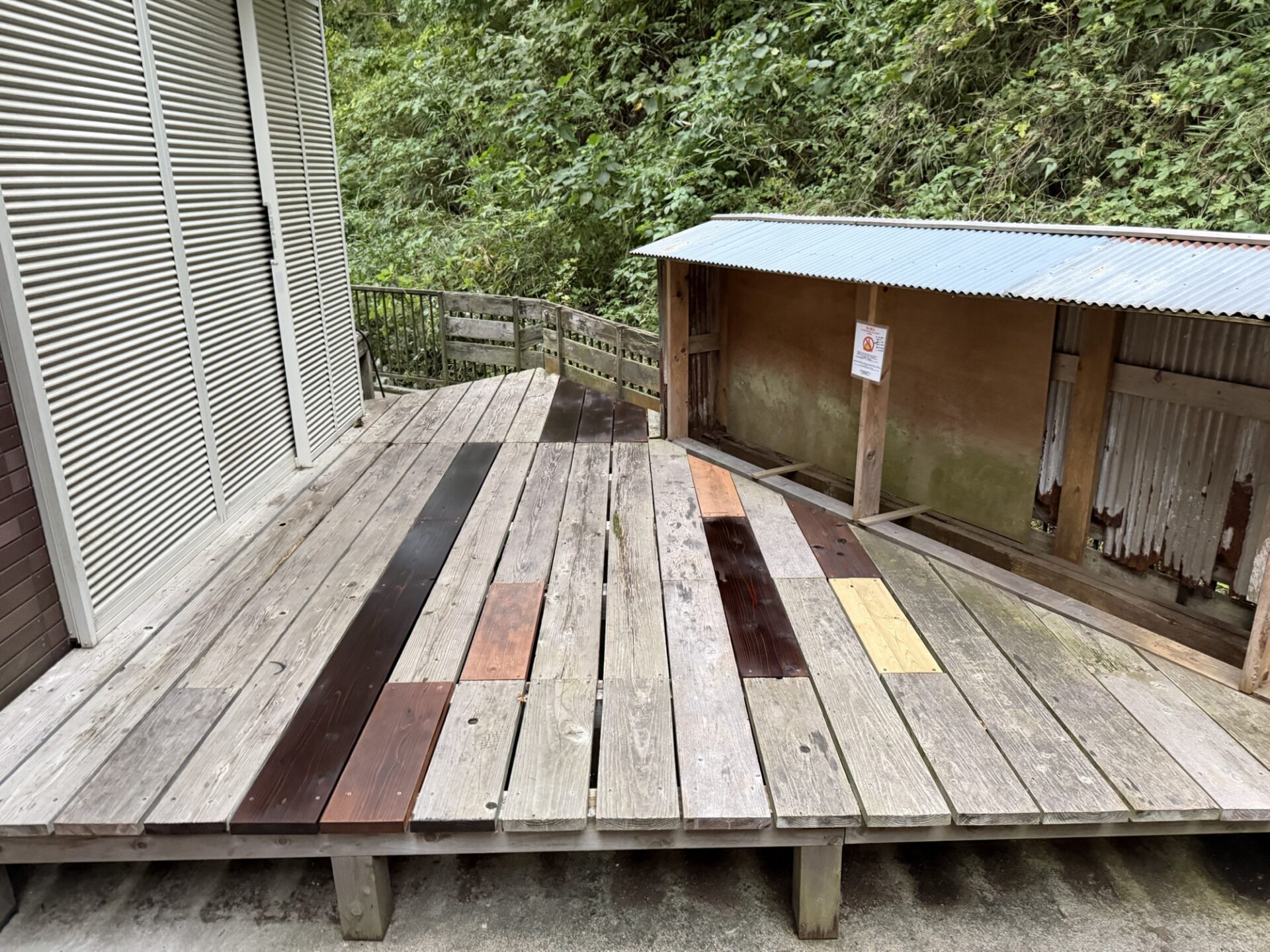 張り替え後の床板